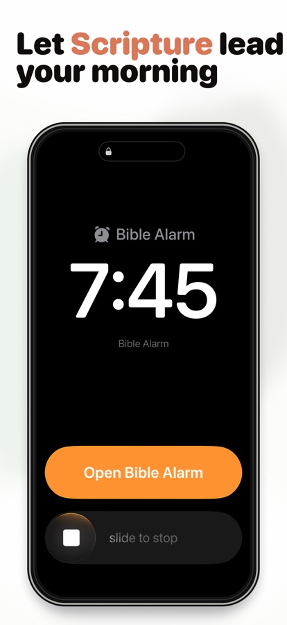 Bible Alarm morning Scripture screen