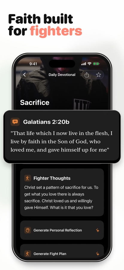 MMA Bible faith built for fighters screen